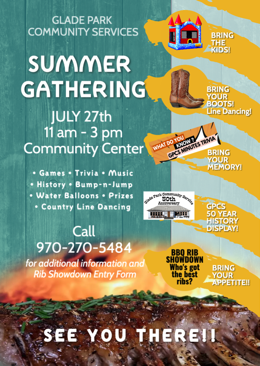 Glade Park Community Events Calendar